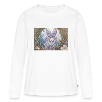 Animal mystique 17 - T-shirt manches longues Premium bio Femme - blanc - Devant - Julia (174cm)