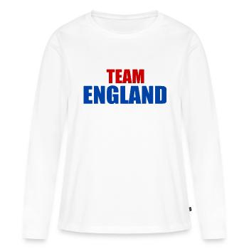 angleterre - T-shirt manches longues Premium bio Femme - blanc - Devant - Julia (174cm)