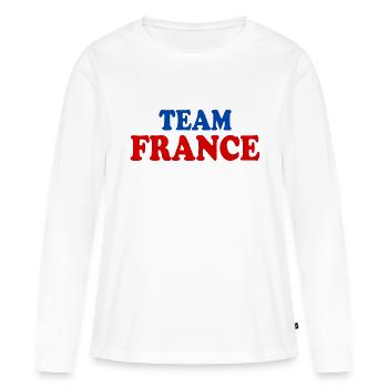 Frankreich - Frauen Premium Bio Langarmshirt - Weiß - Vorne - Julia (174cm)