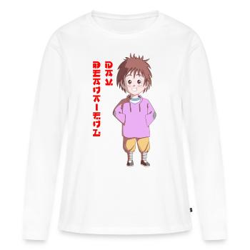 Beautiful Day - T-shirt manches longues Premium bio Femme - blanc - Devant - Julia (174cm)