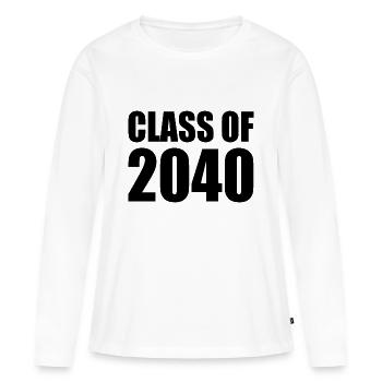 Class of 2040 - Women's Premium Organic Long Sleeve Shirt - white - Front - Julia (174cm)