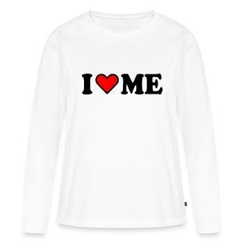 I love me - T-shirt manches longues Premium bio Femme - blanc - Devant - Julia (174cm)
