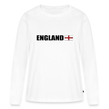 angleterre - T-shirt manches longues Premium bio Femme - blanc - Devant - Julia (174cm)