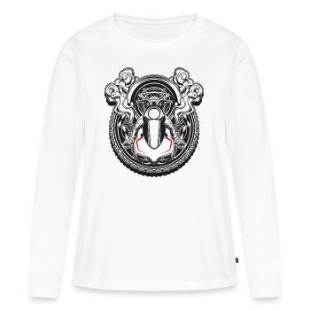 brûler - T-shirt manches longues Premium bio Femme - blanc - Devant - Julia (174cm)