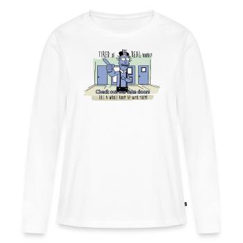 Rick and Morty - Fake Doors Room - Women's Premium Organic Long Sleeve Shirt - white - Front - Julia (174cm)