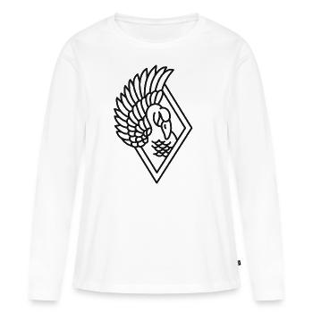Maori Aotearoa Nouvelle Zélande - T-shirt manches longues Premium bio Femme - blanc - Devant - Julia (174cm)