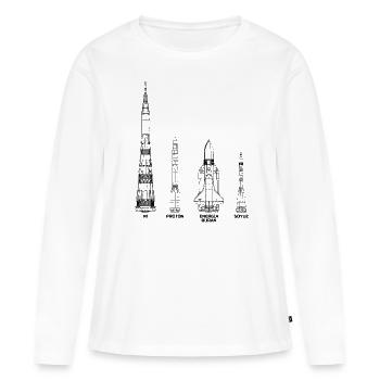 Missiles Union soviétique Russie - T-shirt manches longues Premium bio Femme - blanc - Devant - Julia (174cm)