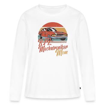 kfz mechatroniker mom Kfz Mechatronikerinin Mama - Frauen Premium Bio Langarmshirt - Weiß - Vorne - Julia (174cm)