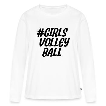 Girls Volleyball Player Gifts - Frauen Premium Bio Langarmshirt - Weiß - Vorne - Julia (174cm)