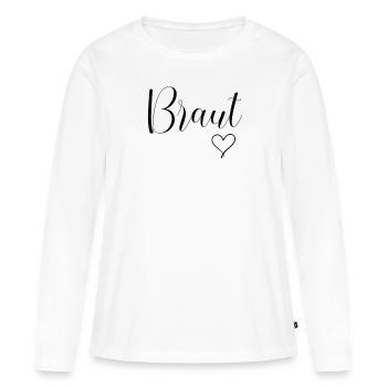 Braut Brautjungfer - Team Bride Gruppe - Frauen Premium Bio Langarmshirt - Weiß - Vorne - Julia (174cm)