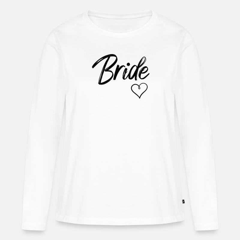 Simple White Bride Wedding - Women's Premium Organic Long Sleeve Shirt - white