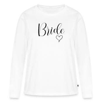 Enterrement de vie de jeune fille White Bride - T-shirt manches longues Premium bio Femme - blanc - Devant - Julia (174cm)