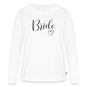 Braut Braut Bachelorette Team Braut - Frauen Premium Bio Langarmshirt - Weiß - Vorne - Julia (174cm)