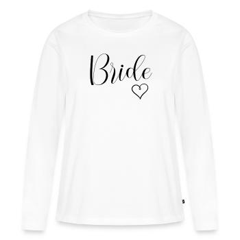 Bride Hen Party - T-shirt manches longues Premium bio Femme - blanc - Devant - Julia (174cm)