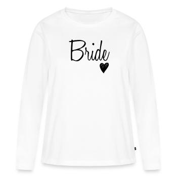 Niedliche weiße Braut - Frauen Premium Bio Langarmshirt - Weiß - Vorne - Julia (174cm)