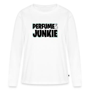 Parfüm Fragrance Perfüm Perfume Parfum Duft - T-shirt manches longues Premium bio Femme - blanc - Devant - Julia (174cm)