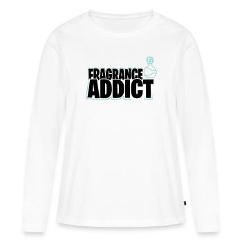 Parfüm Fragrance Perfüm Perfume Parfum Duft - T-shirt manches longues Premium bio Femme - blanc - Devant - Julia (174cm)