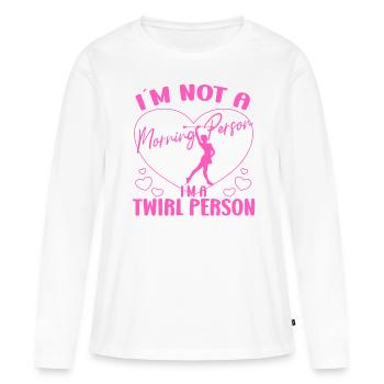 Baton Twirling Just A Baton Twirl Girl Baton Cadeaux - T-shirt manches longues Premium bio Femme - blanc - Devant - Julia (174cm)