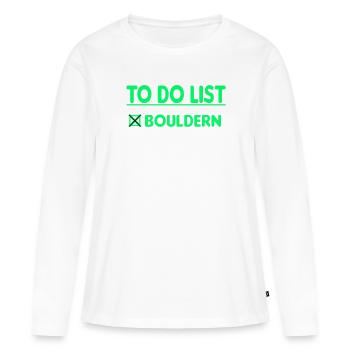 Bloc Bloc Escalade Bloc Bloc - T-shirt manches longues Premium bio Femme - blanc - Devant - Julia (174cm)