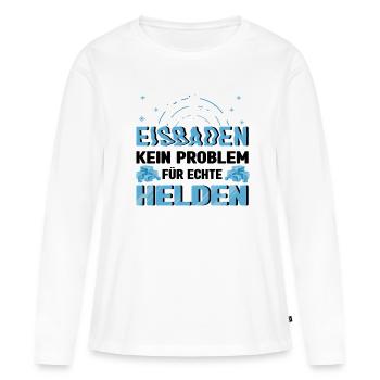 Bain de glace, dicton, nageur de glace, bain de soleil, bains de glace - T-shirt manches longues Premium bio Femme - blanc - Devant - Julia (174cm)