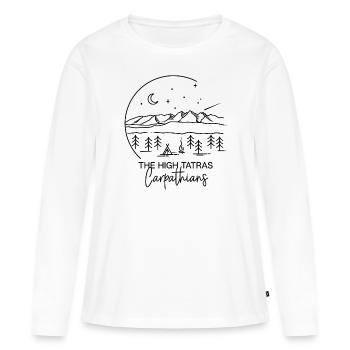 Hautes, Carpates, Randonnée, Ours, Camping, Souvenirs - T-shirt manches longues Premium bio Femme - blanc - Devant - Julia (174cm)