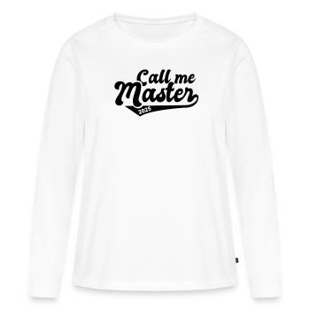 Master 2025 Diplôme de Master Graduation - T-shirt manches longues Premium bio Femme - blanc - Devant - Julia (174cm)