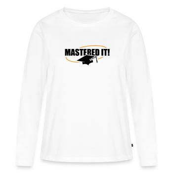 Master 2025 Diplôme de Master Graduation - T-shirt manches longues Premium bio Femme - blanc - Devant - Julia (174cm)