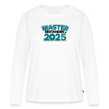 Master 2025 Diplôme de Master Graduation - T-shirt manches longues Premium bio Femme - blanc - Devant - Julia (174cm)
