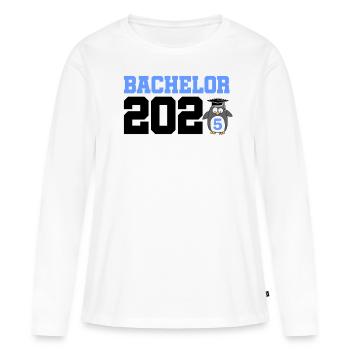 Baccalauréat 2025 Graduation Graduation - T-shirt manches longues Premium bio Femme - blanc - Devant - Julia (174cm)