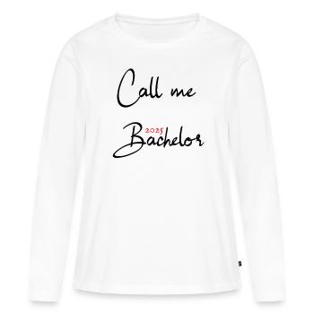 Baccalauréat 2025 Graduation Graduation - T-shirt manches longues Premium bio Femme - blanc - Devant - Julia (174cm)