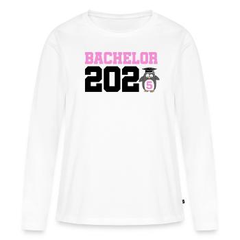 Baccalauréat 2025 Graduation Graduation - T-shirt manches longues Premium bio Femme - blanc - Devant - Julia (174cm)