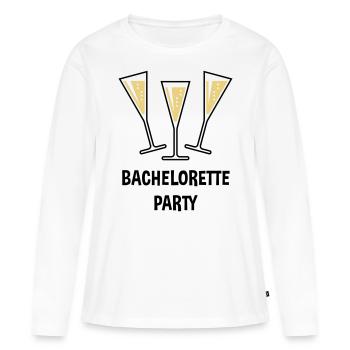 Bachelorette Party (Sektgläser Trichter Zu / 2C) - Frauen Premium Bio Langarmshirt - Weiß - Vorne - Julia (174cm)