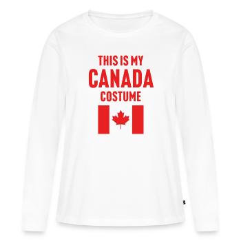Ce costume de mon Canada - T-shirt manches longues Premium bio Femme - blanc - Devant - Julia (174cm)