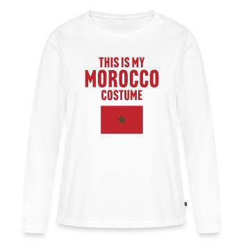 C’est mon costume de Maroc - T-shirt manches longues Premium bio Femme - blanc - Devant - Julia (174cm)