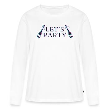 Let's Party (sparkling wine) - Women's Premium Organic Long Sleeve Shirt - white - Front - Julia (174cm)