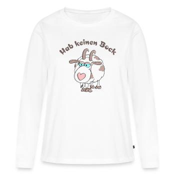 Kein Bock - Frauen Premium Bio Langarmshirt - Weiß - Vorne - Julia (174cm)