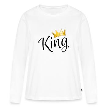 King - king - Women's Premium Organic Long Sleeve Shirt - white - Front - Julia (174cm)