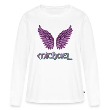 erzengel michael e 230 - Frauen Premium Bio Langarmshirt - Weiß - Vorne - Julia (174cm)