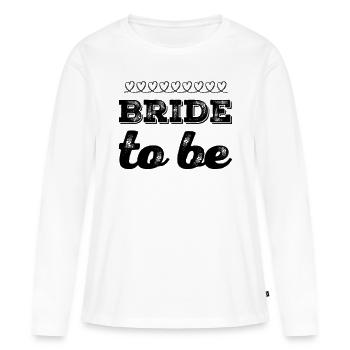 future mariée - T-shirt manches longues Premium bio Femme - blanc - Devant - Julia (174cm)