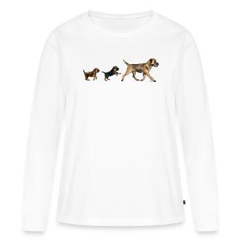 Border family (Martine) clear textiles - Women's Premium Organic Long Sleeve Shirt - white - Front - Julia (174cm)