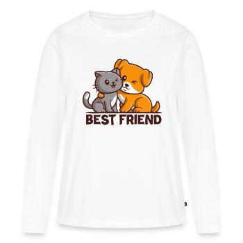 Best Friend - Best Friend - Women's Premium Organic Long Sleeve Shirt - white - Front - Julia (174cm)