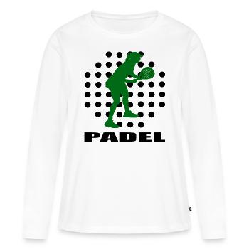 Padel - Women's Premium Organic Long Sleeve Shirt - white - Front - Julia (174cm)