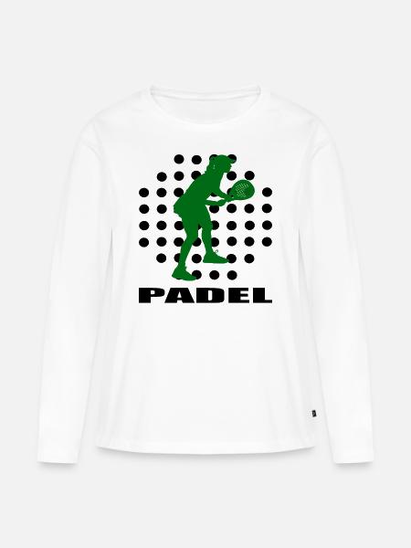 Padel - Frauen Premium Bio Langarmshirt - Weiß