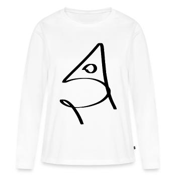 Fisch in Brühe - Frauen Premium Bio Langarmshirt - Weiß - Vorne - Julia (174cm)