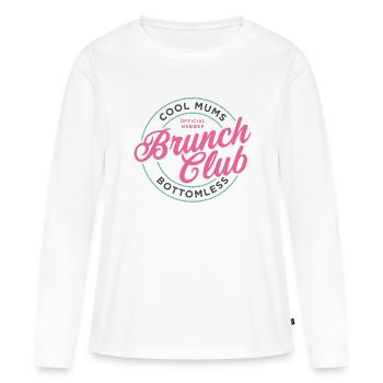 Cool Mums Brunch Club - Frauen Premium Bio Langarmshirt - Weiß - Vorne - Julia (174cm)