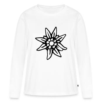 Edelweiss - Frauen Premium Bio Langarmshirt - Weiß - Vorne - Julia (174cm)