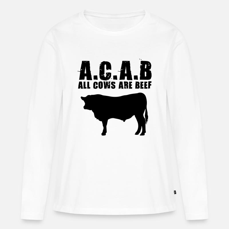 A.C.A.B - Frauen Premium Bio Langarmshirt - Weiß