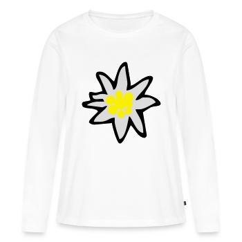 Edelweiss - Frauen Premium Bio Langarmshirt - Weiß - Vorne - Julia (174cm)