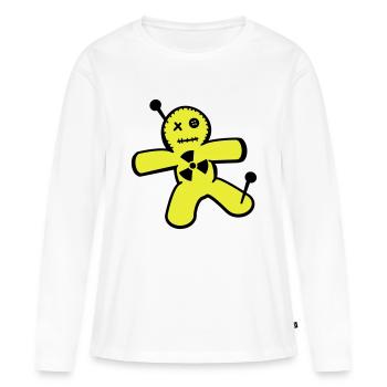 Voodoo-Puppe gegen Atomkraft - Frauen Premium Bio Langarmshirt - Weiß - Vorne - Julia (174cm)