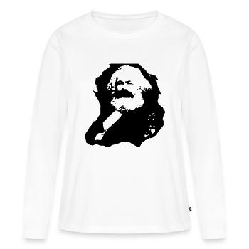 Karl Marx - T-shirt manches longues Premium bio Femme - blanc - Devant - Julia (174cm)